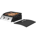 2 Burner Liquefied Gas Grill, Portable Tabletop BBQ Grill, for Camping, Picnic, Silver