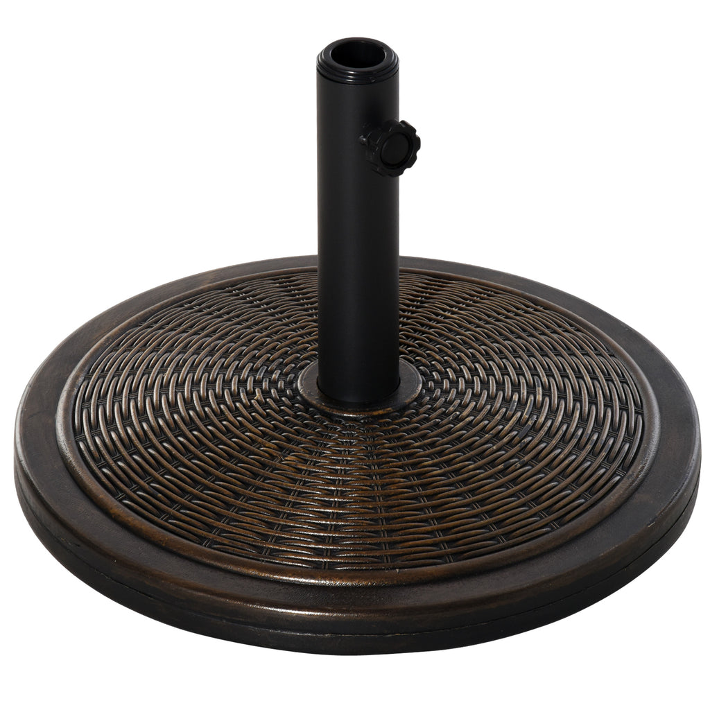 29LBS Offset Patio Umbrella Cement Base Stand Cantilever Parasol Holder Weight, Fits Î¦1.4", Î¦1.5", Î¦1.9", Black
