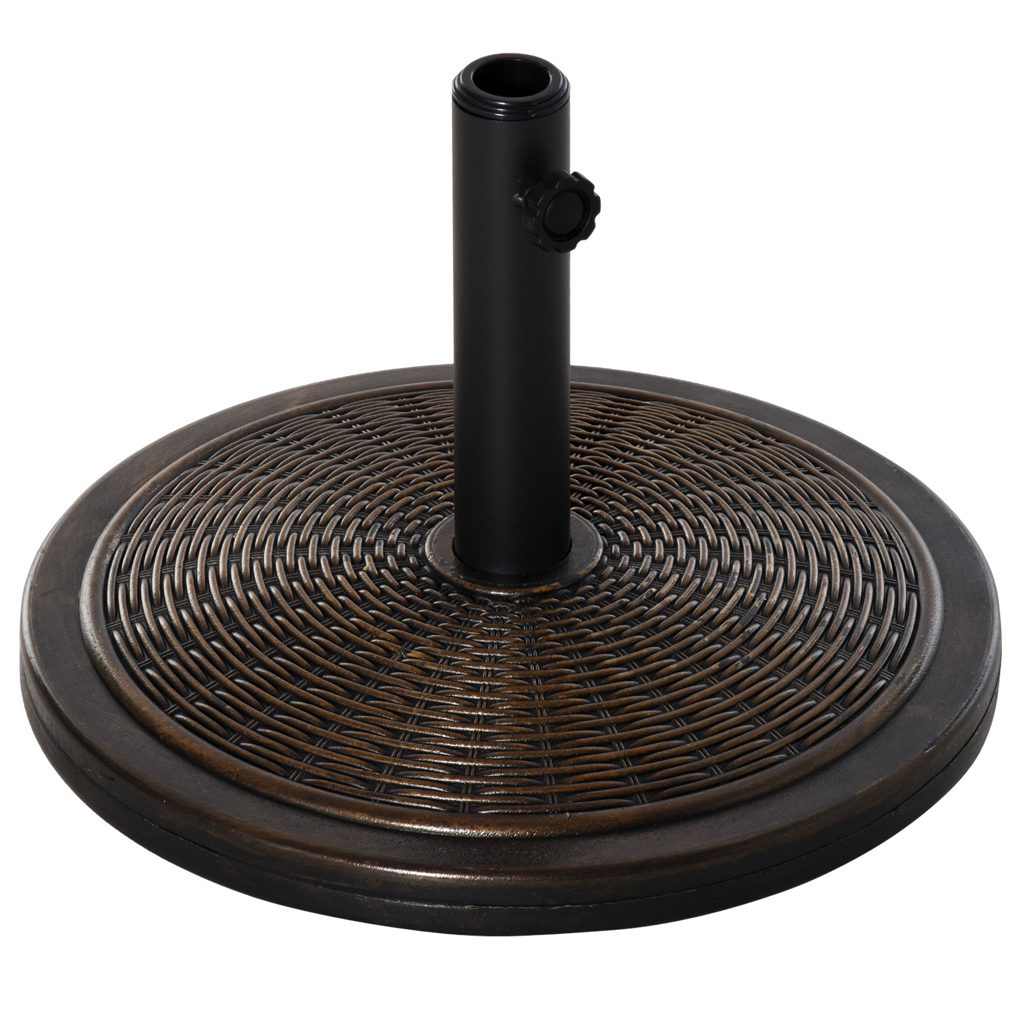 29LBS Offset Patio Umbrella Cement Base Stand Cantilever Parasol Holder Weight, Fits Î¦1.4", Î¦1.5", Î¦1.9", Black