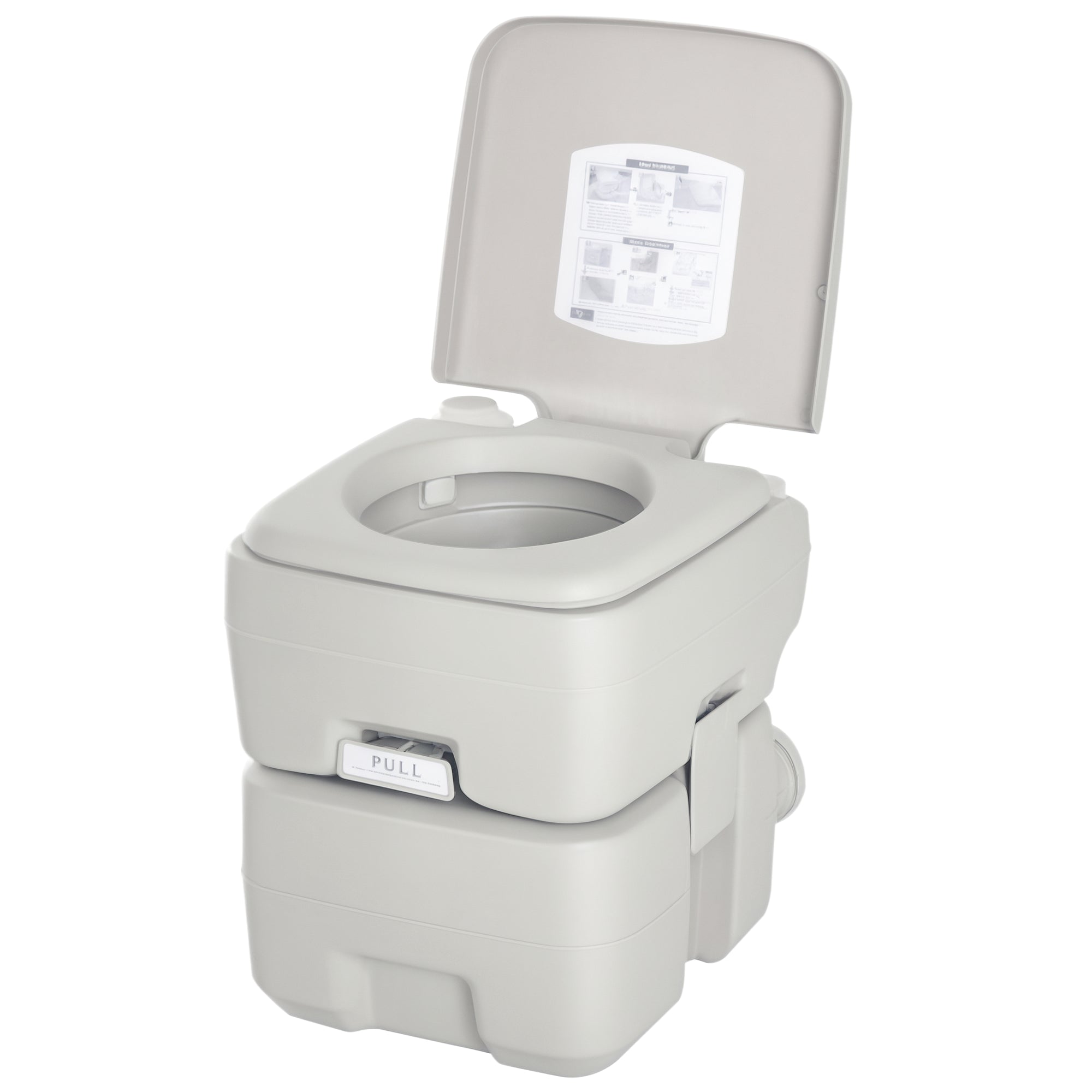 Outdoor Portable Travel Toilet Detachable Flushable Tank Easy to Use 3 Way Pistol for Camping Hiking Boating Roadtripping 5.3 Gallon (20L)