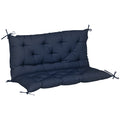 Porch Swing Cushion Garden Bench Cushion with Backrest, Non-Slip 2-seater Soft Pad, Swing Chair Mat Replacement for Indoor and Outdoor, 39.4" x 38.6", Dark Blue