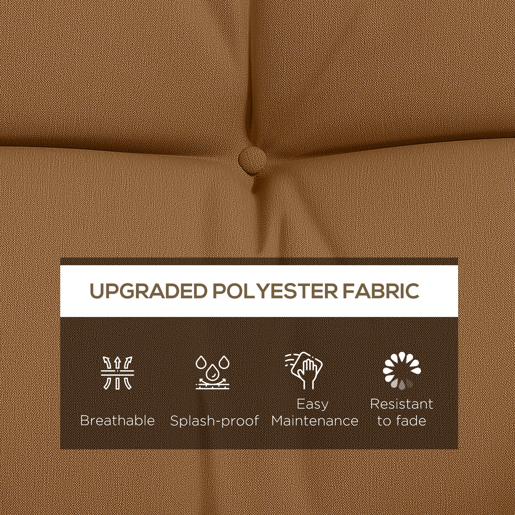 4-Piece Back and Seat Cushion Pillows Replacement and Pillows, Patio Chair Cushions Set with Ties, Tan