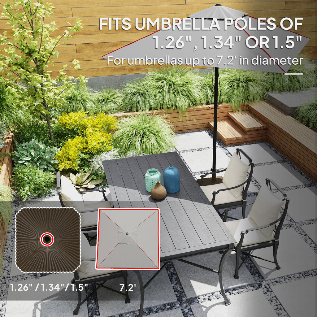 Patio Umbrella Base Umbrella Stand, Heavy Duty Outdoor Umbrella Stand Base 17.7" L x 17.7" W x 11.8" H Brown