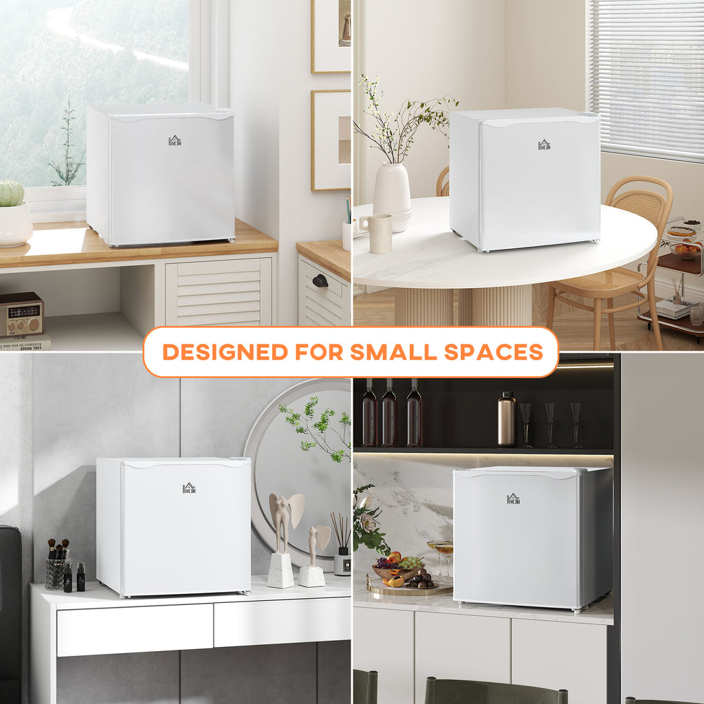 1.1 Cu. Ft. Mini Freezer, Compact Upright Freezer with Reversible Door, Removable Shelf, Adjustable Temperature, White