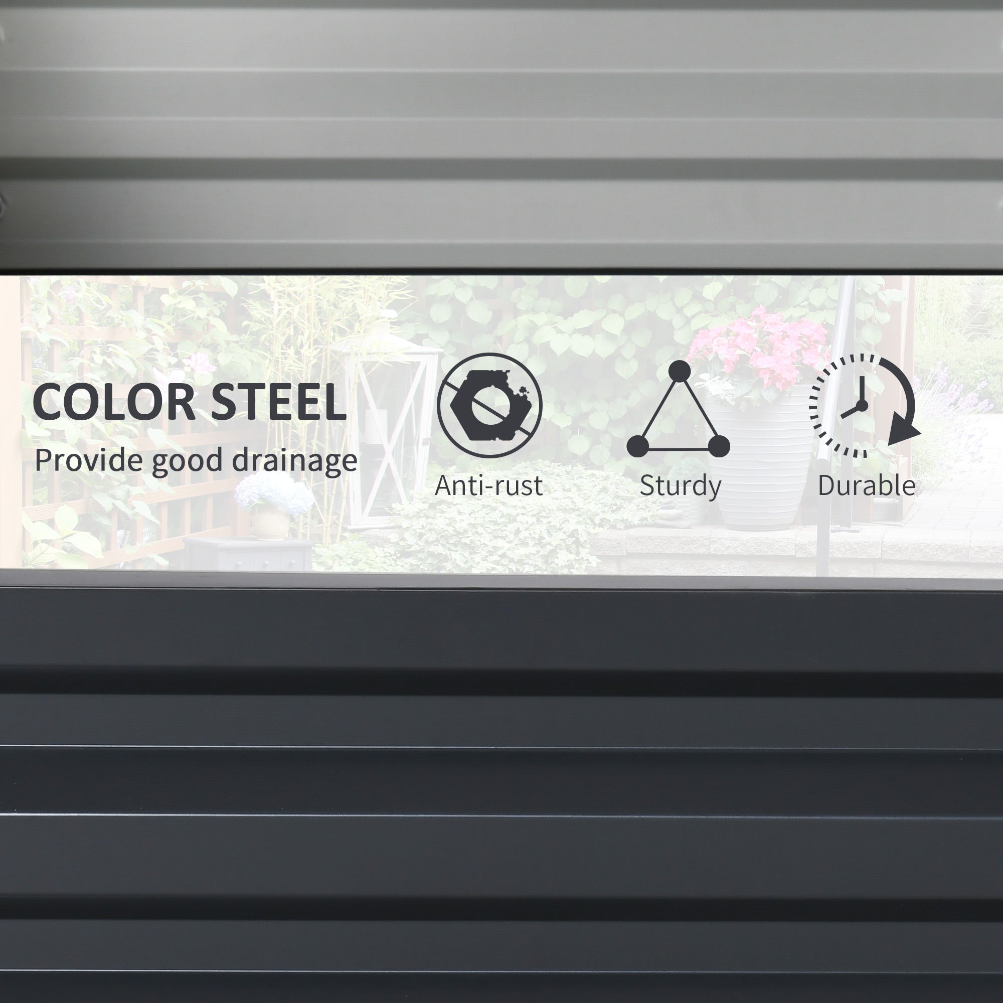 Galvanized Raised Garden Bed, Outdoor Planter Box for Vegetables, Flowers, Herbs, 4' x 2' x 1', Grey