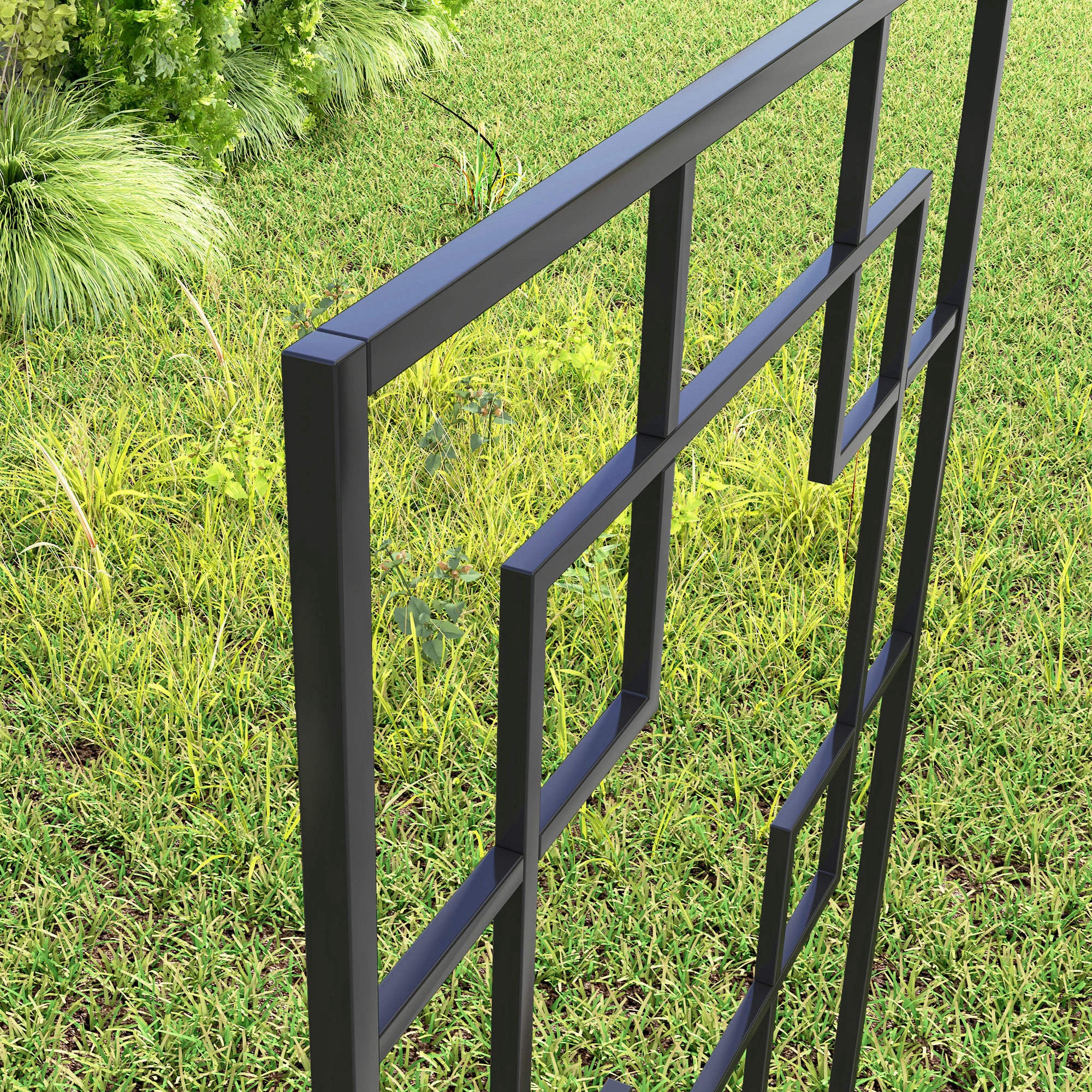 4 Pack Garden Trellis for Climbing Plants, Outdoor Metal Grid Panels for Roses, Vine Flower, Cucumber, Clematis, 72" Tall