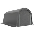 10' x 15' Portable Shed, Outdoor Storage Shed Tent with Roll-Up Zipper Door for Patio Garden Garage, Dark Grey