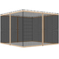Replacement Mosquito Netting for Gazebo 12' x 12' Black Screen Walls for Canopy with Zippers, Beige