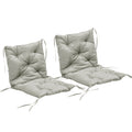 Set of 2 Garden Chair Cushions Seat Pad with Backrest for Sunbeds, Rocking Chairs, Loungers, Outdoor & Indoor Use