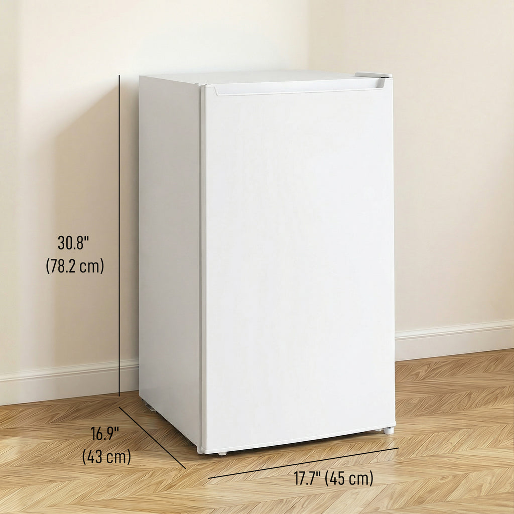 2.1 Cu. Ft. Mini Freezer, Compact Upright Freezer with Reversible Door, Removable Shelf, Adjustable Temperature, White