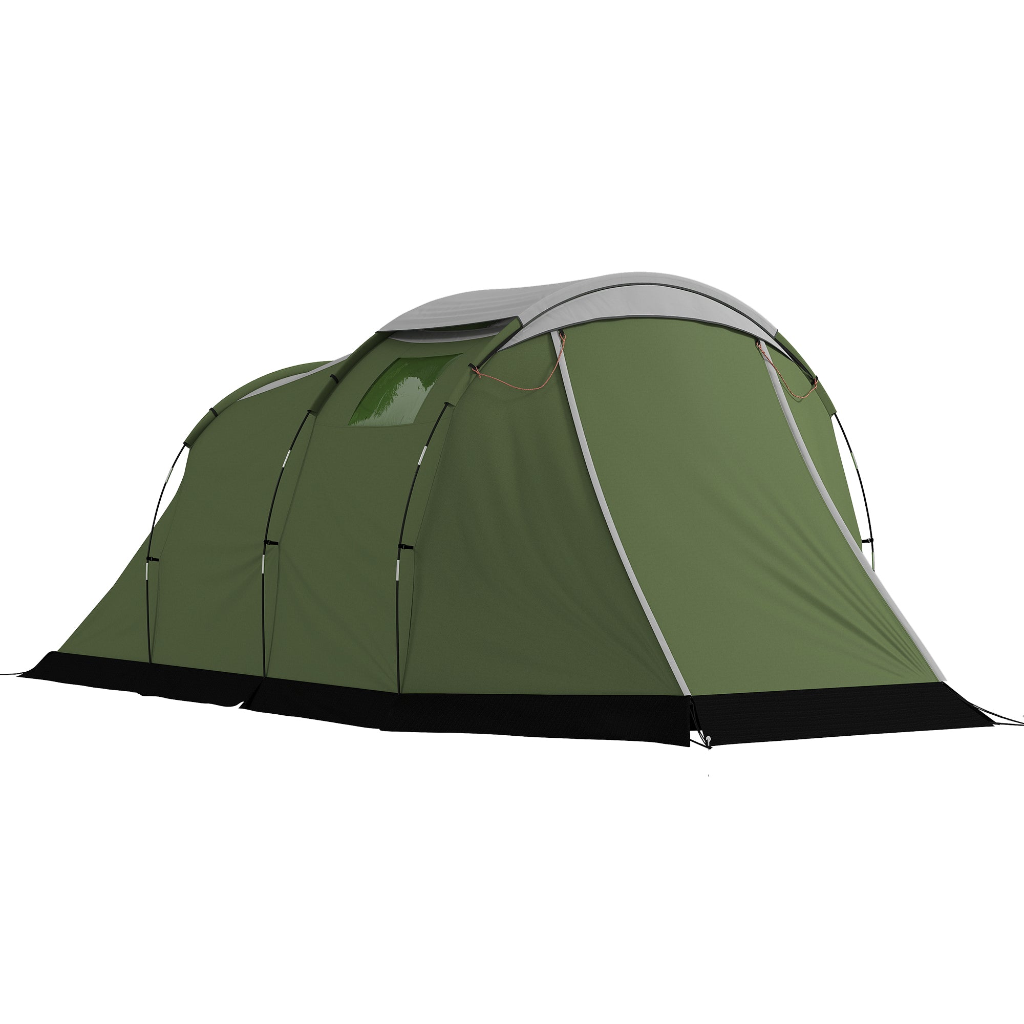 Camping Tent Waterproof Camping Tent with Two Room for 3-4 Person Waterproof, Green