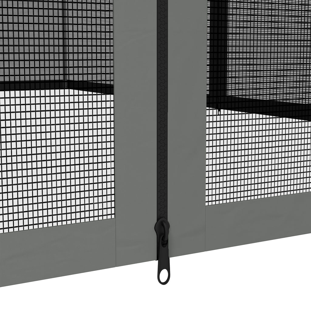 Replacement Mosquito Netting for Gazebo 10' x 13' Black Screen Walls for Canopy with Zippers