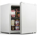 1.1 Cu. Ft. Mini Freezer, Compact Upright Freezer with Reversible Door, Removable Shelf, Adjustable Temperature, White
