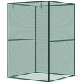 4' x 4' Walk-in Greenhouse, Garden Planting Warm House With Roll-Up Zipper Door for Seedlings Herbs Flowers, Dark Green