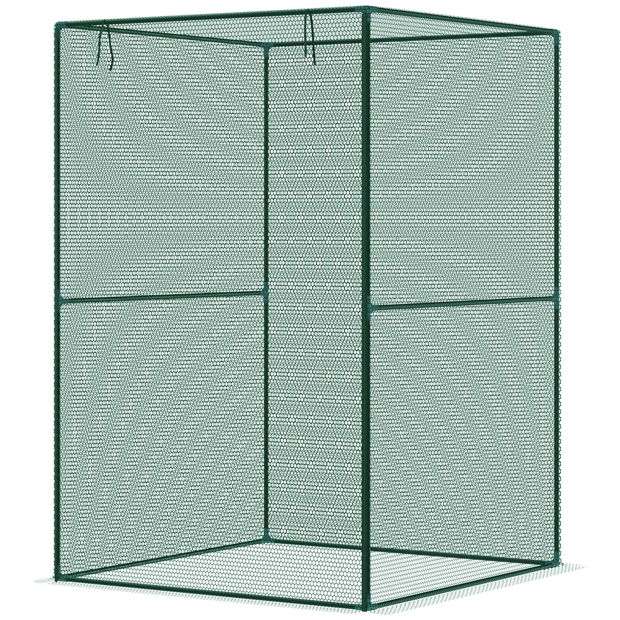 4' x 4' Walk-in Greenhouse, Garden Planting Warm House With Roll-Up Zipper Door for Seedlings Herbs Flowers, Dark Green