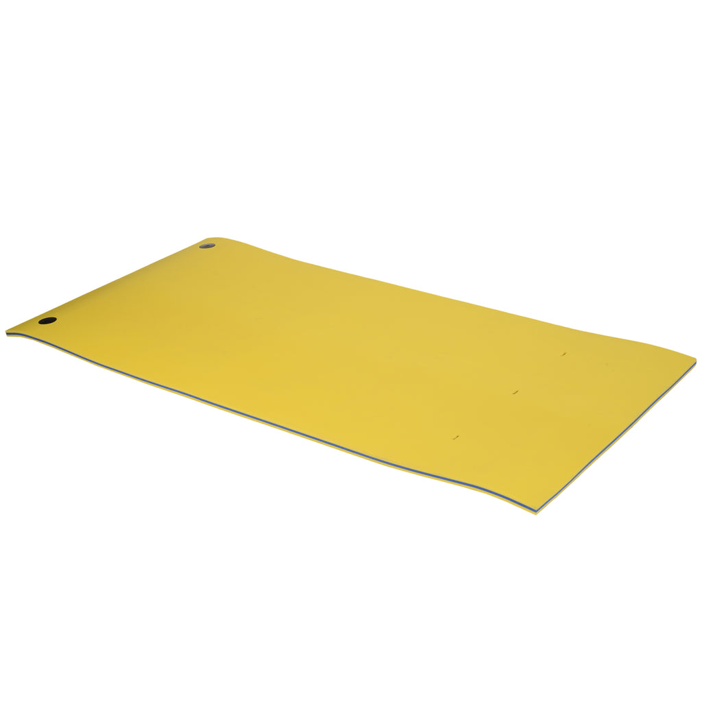 10' x 5' Roll-Up Pool Float Pad for Lakes, Oceans, & Pools, Water Mat for Playing, Relaxing & Recreation, Yellow