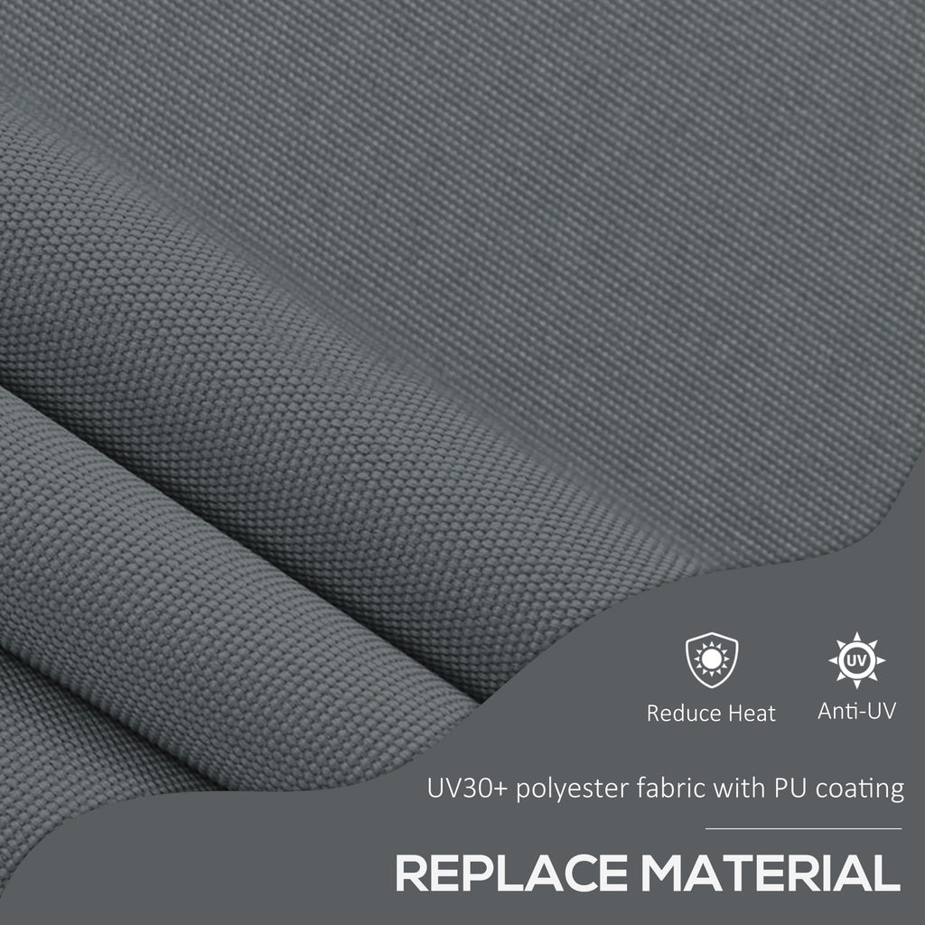 6.5' x 4' Manual Retractable Awning, Non-Screw Freestanding Patio Awning, UV Resistant, for Window or Door, Dark Grey