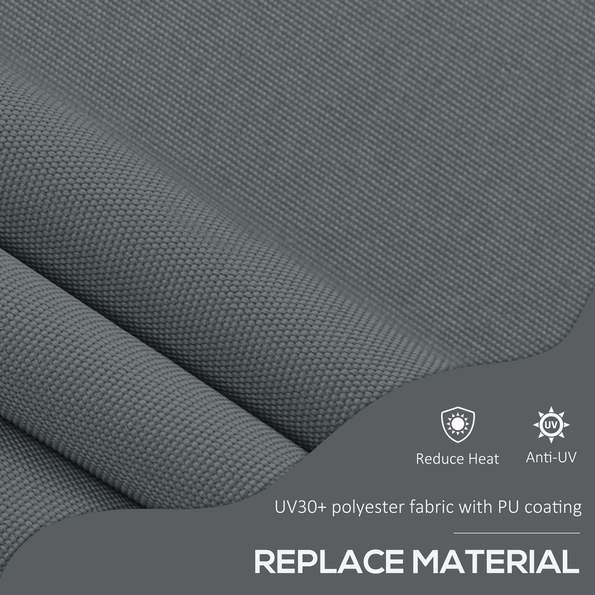6.5' x 4' Manual Retractable Awning, Non-Screw Freestanding Patio Awning, UV Resistant, for Window or Door, Dark Grey