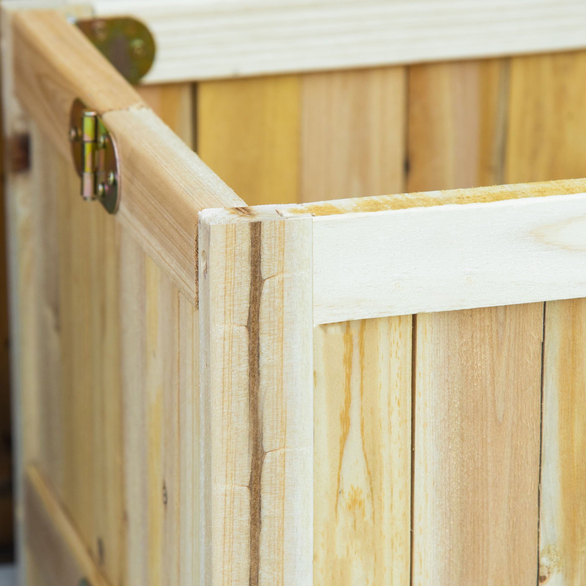 Foldable Elevated Planter Box, Wooden Raised Garden Bed for Backyard, Patio to Grow Vegetables, Herbs, Flowers, Natural