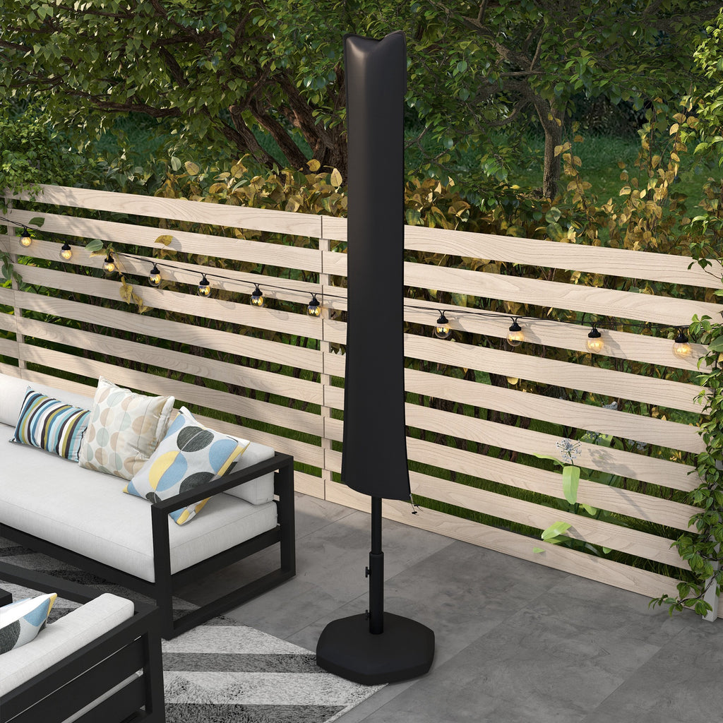 Parasol Cover, Patio Cantilever Cover, Banana Umbrella Cover with Zipper, Black