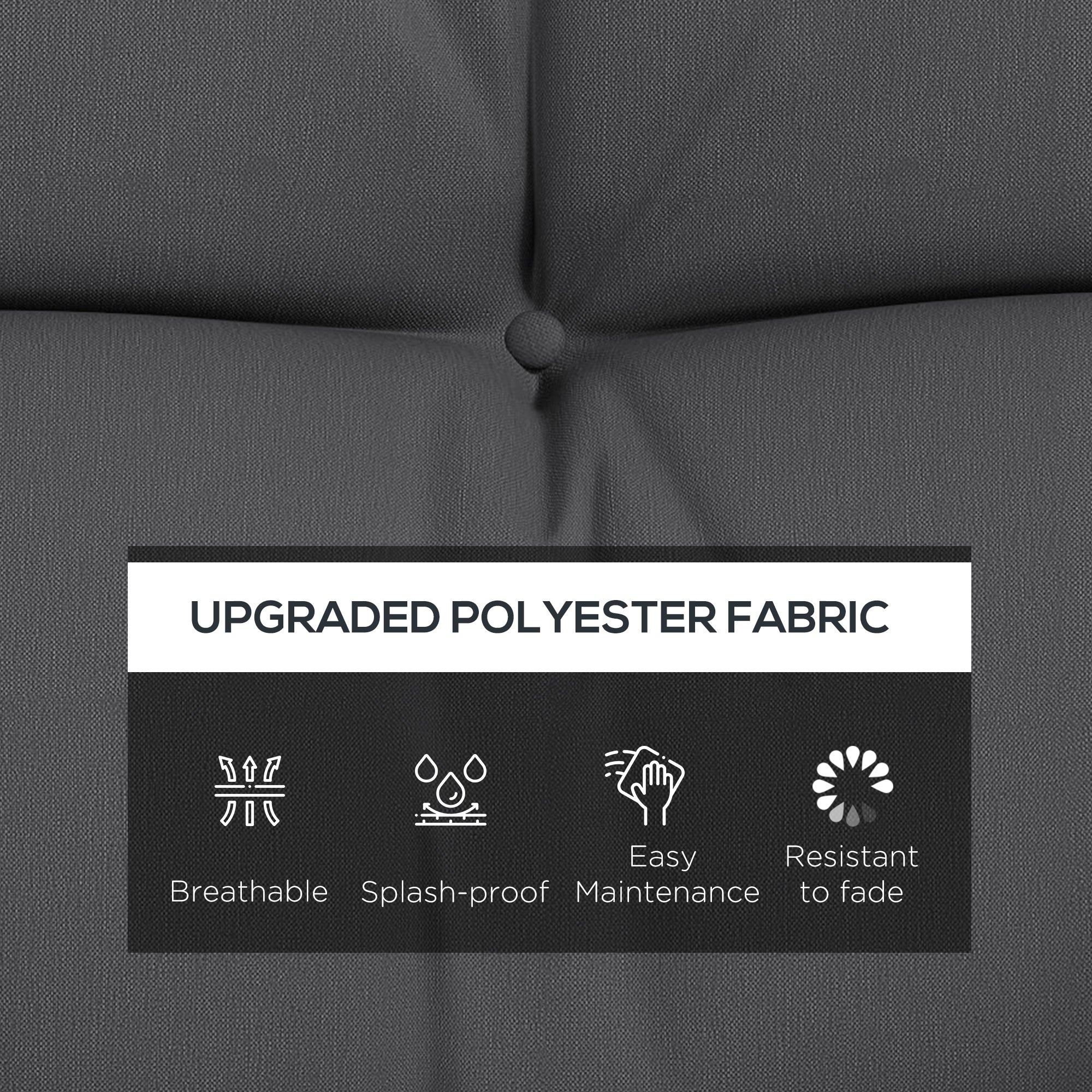 4-Piece Back and Seat Cushion Pillows Replacement and Pillows, Patio Chair Cushions Set with Ties, Grey