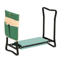 Garden Kneeler and Seat, Foldable Gardening Stool Bench with Thick EVA Foam Kneeling Pad and Large Tool Pouch, Green