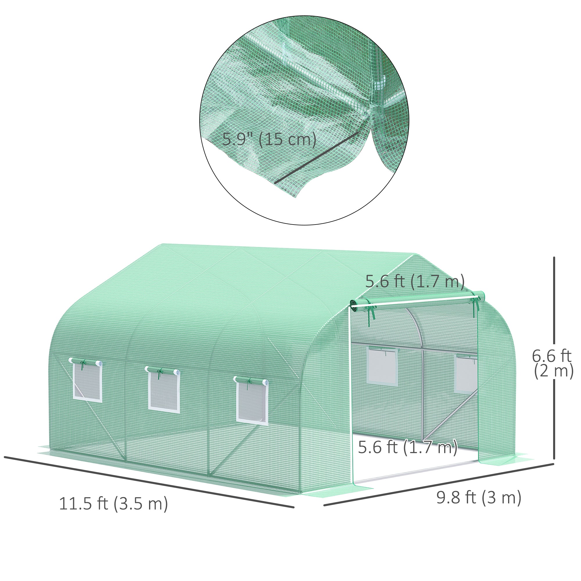 Outdoor Greenhouse Walk-In Greenhouse Portable Greenhouse Canada Garden Plant Flower Seed Greenhouse W/ Premium Steel Frame