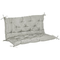 2-Seater Garden Bench Cushion Swing Chair Mat Replacement with Backrest, for Indoor and Outdoor, 39.4"x38.6", Grey