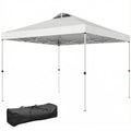 Pop Up Canopy Waterproof Canopy Tent with Carrying Bag for Parties Garden BBQs 9.8' x 9.8' White