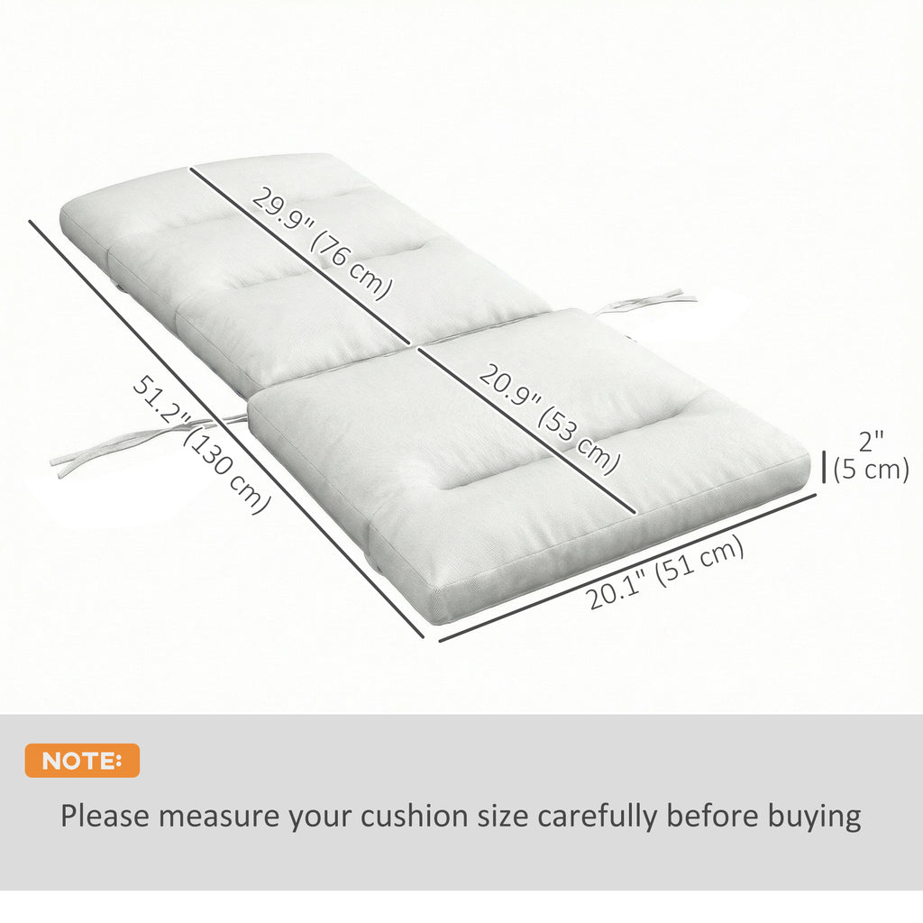 Patio Chair Cushion for Adirondack Chairs Replacement Cushion with Back and Ties, Light Grey