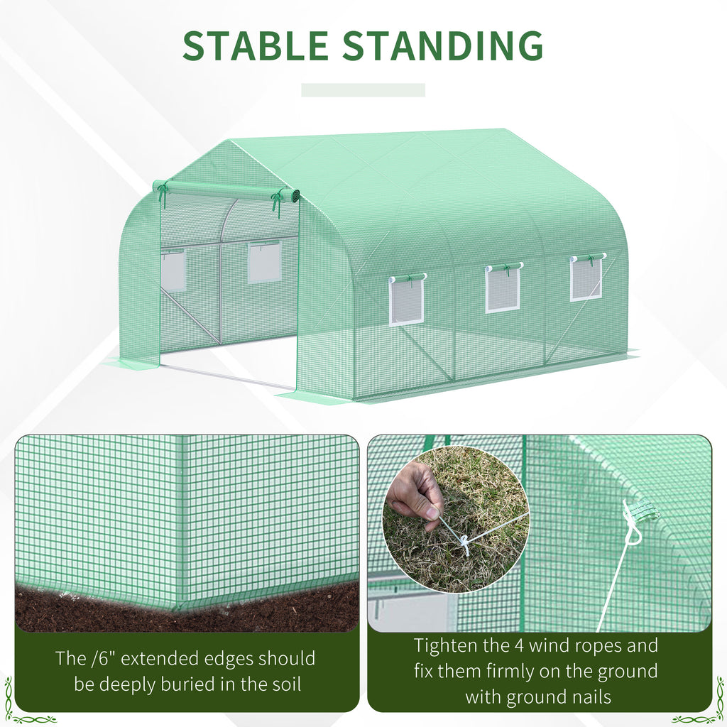 Outdoor Greenhouse Walk-In Greenhouse Portable Greenhouse Canada Garden Plant Flower Seed Greenhouse W/ Premium Steel Frame
