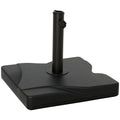 44lbs Square Cement Patio Umbrella Base Stand, Outdoor Garden Parasol Base Umbrella Weight Stand Holder Fits Î¦1.3", Î¦1.5" and Î¦2.0" Pole - Black