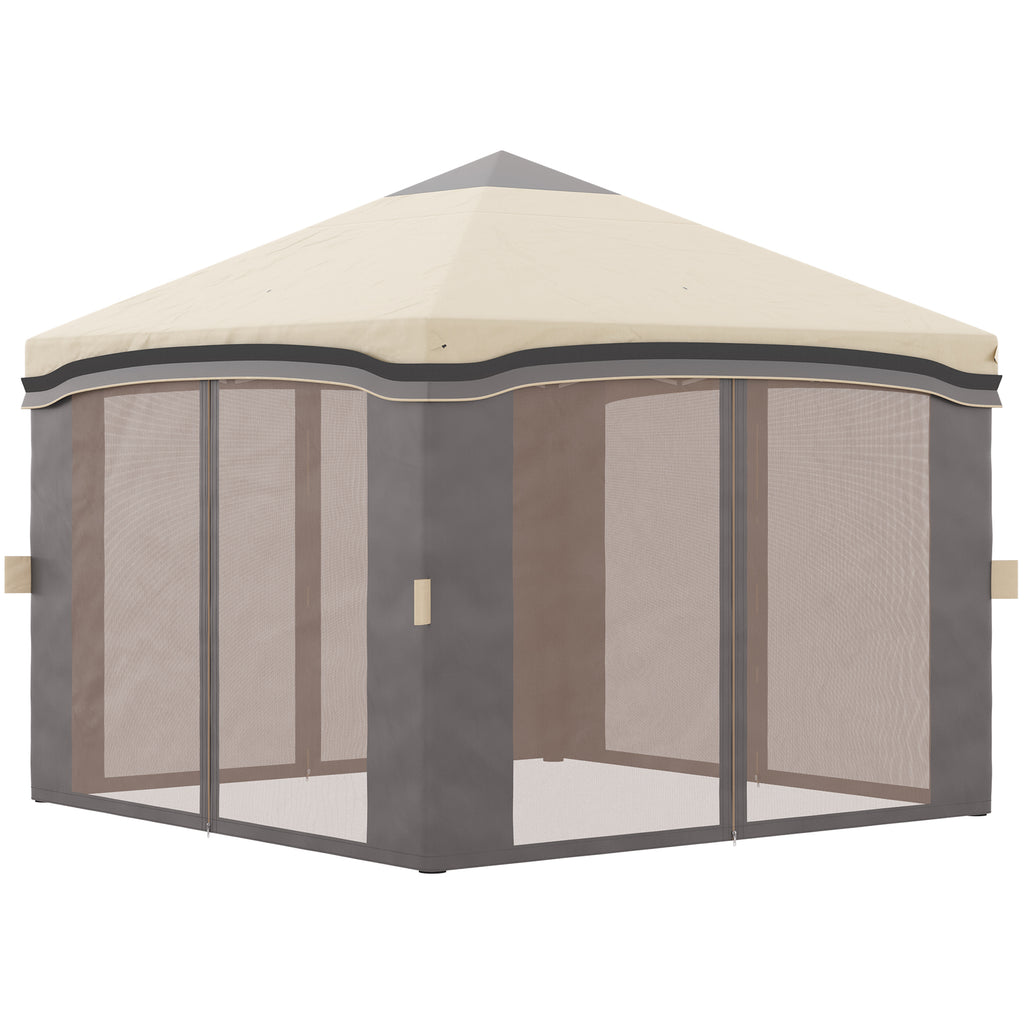 10' x 10' Pop Up Canopy with Netting, Foldable Tents for Parties, Height Adjustable, with Storage Bag