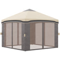 10' x 10' Pop Up Canopy with Netting, Foldable Tents for Parties, Height Adjustable, with Storage Bag
