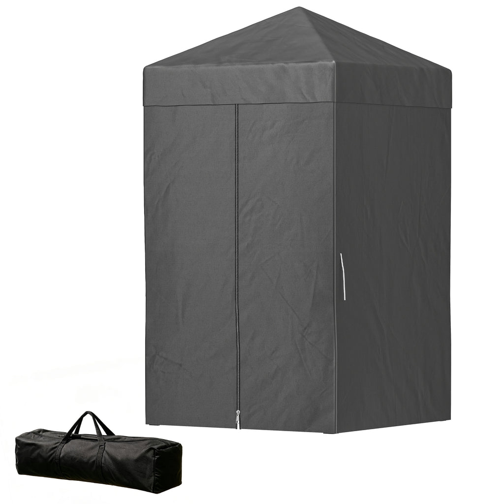 4 x 4 ft Compact Pop Up Canopy Tent, UPF 50+ Changing Room, Portable Instant Privacy Canopy with Mesh Window, Dark Grey