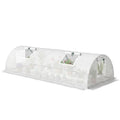 Portable Mini Greenhouse, Tunnel Growing Tent with 5 Mesh Windows and Steel Frame,7' x 3' x 2', White