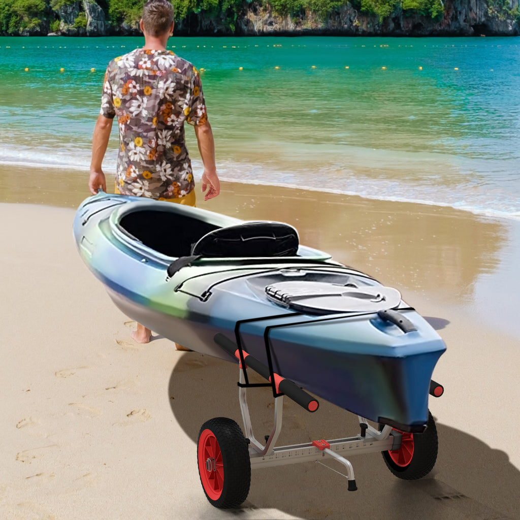 Soozier Kayak Cart Dolly Kayak Cart with Adjustable Width Red