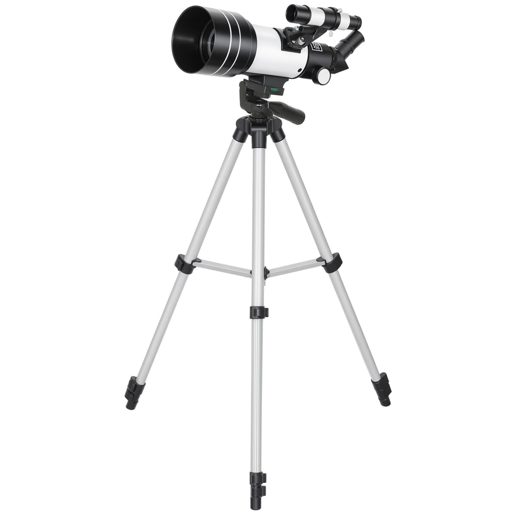 Astronomical Telescope for Adults, 70 mm Aperture Refractor Telescope with 100X, Adjustable Tripod, White