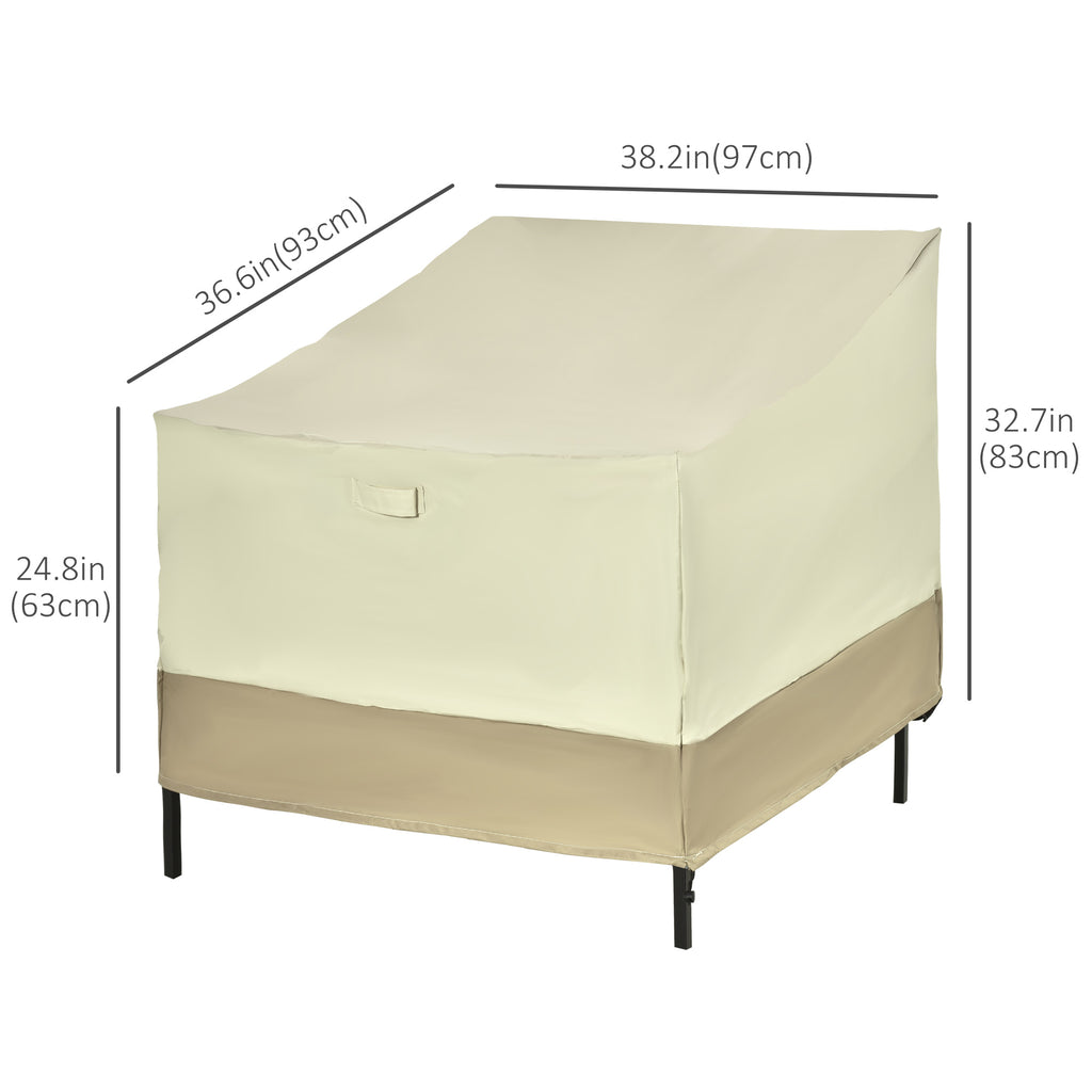 38.2-Inch Waterproof Single Seat Chair Sofa Cover Outdoor Garden Patio Furniture Protector