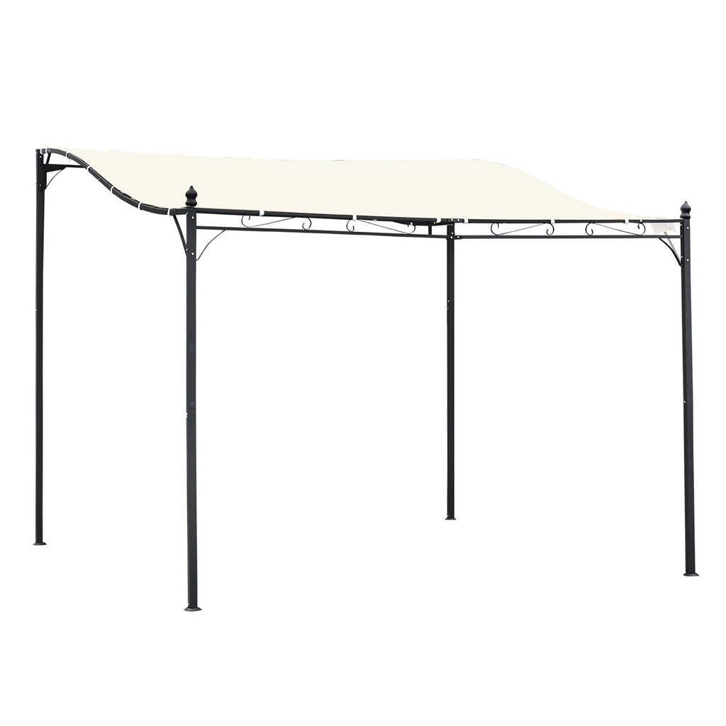 Portable Gazebo 10x10 Steel Patio Outdoor Sun Shelter for Porch, Patio & Yard, Weather-resistan, Cream White