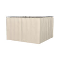 Gazebo Curtains, 10' x 12' Universal Replacement Privacy Curtain, 4-Panels Sidewall with Hooks/C-Rings, Beige
