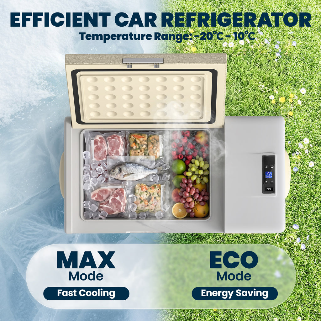 12 Volt Car Refrigerator, 17QT Car Fridge Electric Cooler, 12/24V DC and 100-240V AC, -4â„‰-50â„‰, Portable Refrigerator