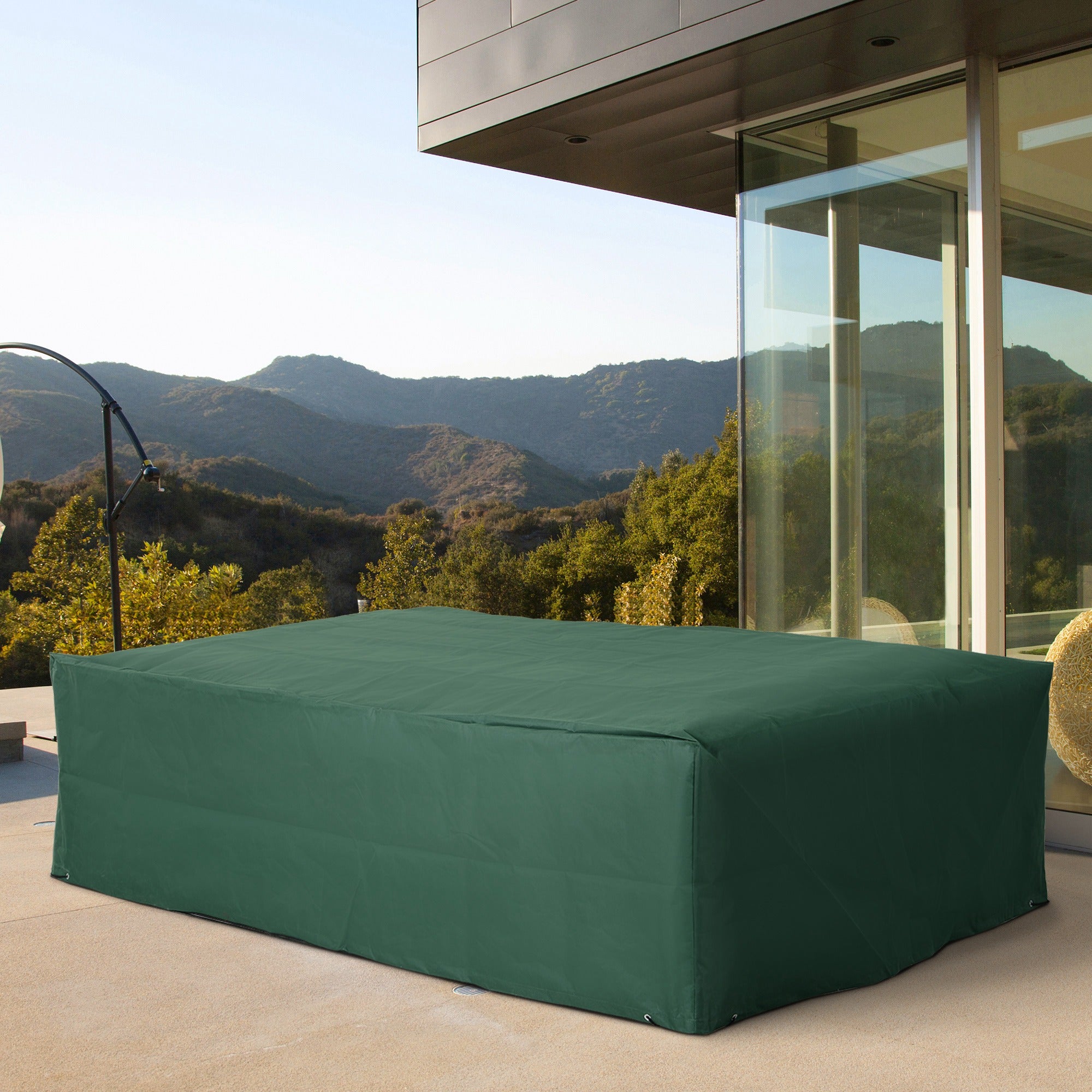 Patio Furniture Covers, Waterproof, Windproof and Anti-UV 300D Oxford Fabric Large Outdoor Furniture Cover for Outdoor Sectional Sofa Set, 97" x 65" x 26", Green