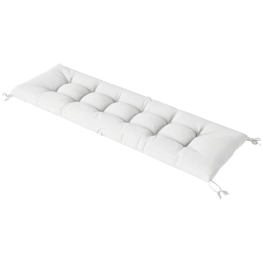 Patio Lounge Chair Cushion, UV50+ Chaise Lounge Chair Cushion with Securing Straps for Patio, 78 x 25.6 inch, Cream White
