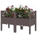 Raised Garden Bed with Legs, Self Watering Elevated Planter Boxes with Drainage Holes, 31.5" x 15.7" x 20.3"