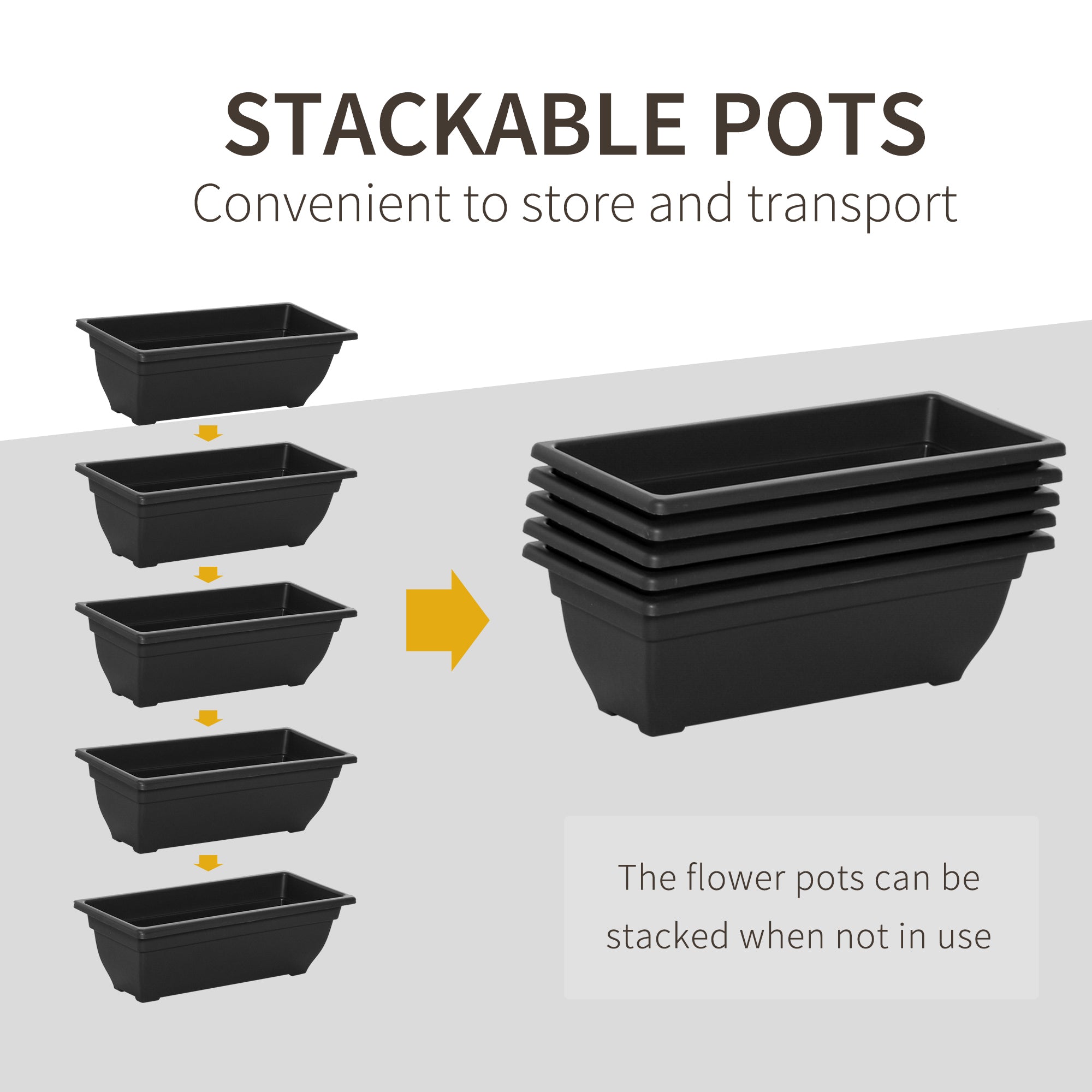 5-Tier Raised Garden Bed with 5 Planter Box, Outdoor Plant Stand Grow Containers with Leaking Holes, Black