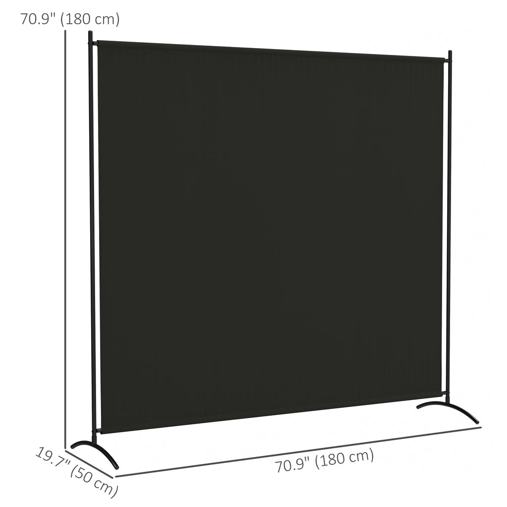 Single Panel Room Divider, UV30+ Privacy Screen, Indoor Outdoor Privacy Panel with Stable Base, Black