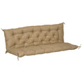 Porch Swing Cushion Garden Bench Cushion with Backrest, Non-Slip 3-Seater Soft Pad, 59.1" x 38.6", Khaki