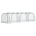 138"x39"x32" Transparent PVC Mini Tunnel Greenhouse Garden Green Grow Shed Portable Plant Flower Warm House Steel Frame Zipped Doors