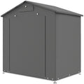 6' x 4' Portable Shed, Waterproof Bike Tent with Roll-up Zipper Door, Vent and Galvanised Metal Frame, Dark Grey